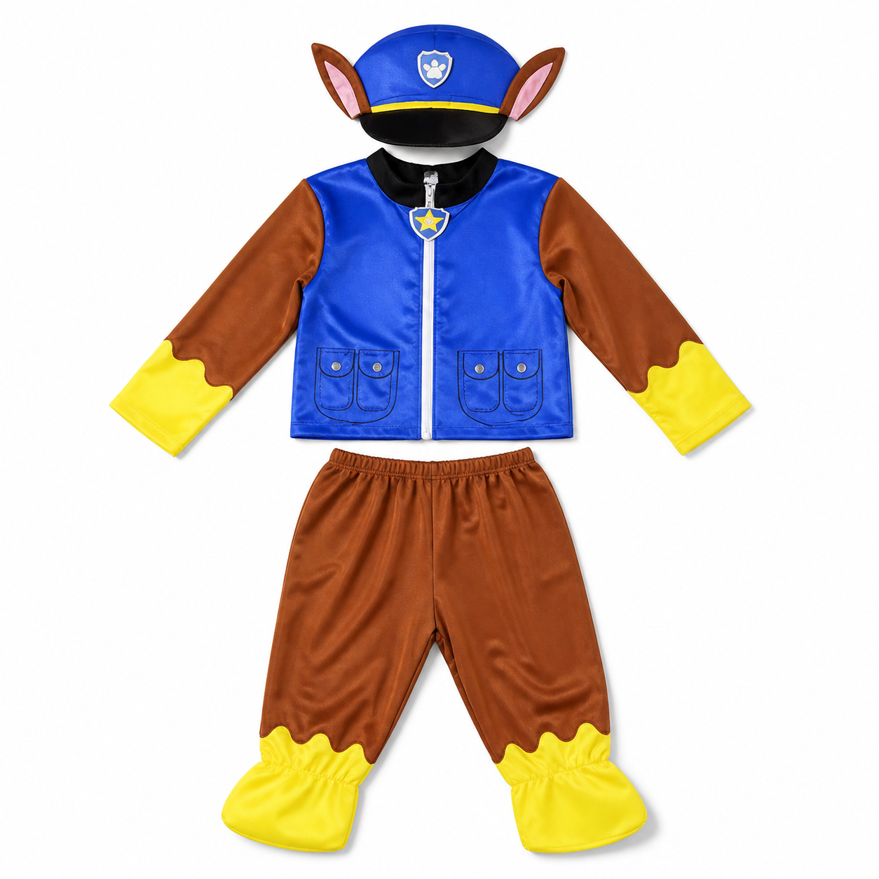 Kids’ Dog Police Costume – Hat, Top & Pants white background product image